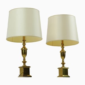 Brass Table Lamps, Set of 2