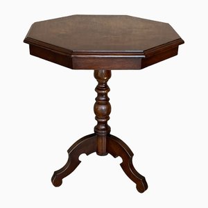 19th Century English Octogonal Pedestal Side Table