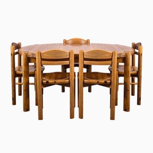 Table et Chaises de Salle à Manger dans le style de Rainer Daumiller, 1970s, Set de 6