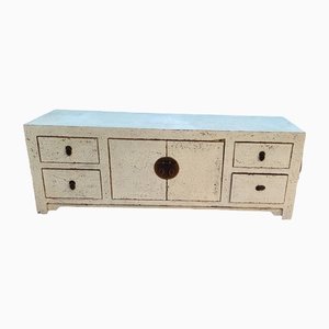 Vintage Side Table with Drawers and Doors