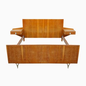 Letto in castagno attribuito a Gio Ponti, Italia, anni '50