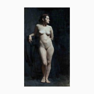 Marco Fariello, Klaudia Frontal Nude, Oil on Canvas, 2021