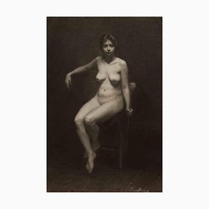 Marco Fariello, Nude Young Woman, Oil on Canvas, 2021