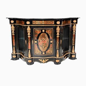 French Marquetry Inlay Serpentine Cabinet