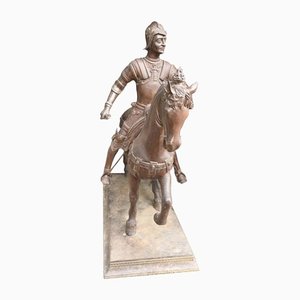 Estatua de gladiador de bronce fundido