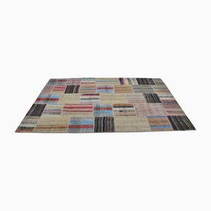 Alfombra Kilim vintage con motivos florales