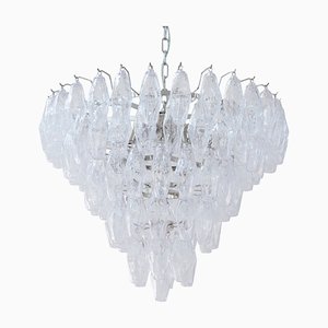 Lámpara de araña italiana vintage de cristal de Murano