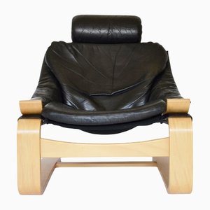 Vintage Leather Kroken Lounge Chair by Åke Fribytes for Nelo Mobel, 1970s