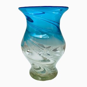 Vase en Verre de Murano avec Coups de Pinceau