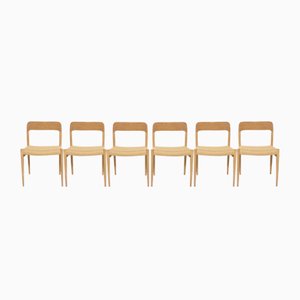 Model Nr. 75 Dining Chairs by Niels Otto Møller for J. L. Møllers, Set of 6