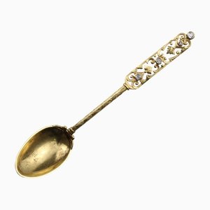 Cucchiaio dorato di August Wilhelm Holmstrom per C. Fabergé