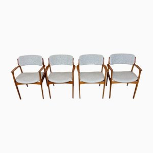 Teak Dining Chairs by Erik Buch for O.D. Møbler, 1960s / 70s, Set of 4
