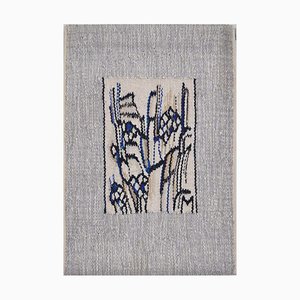 Handwoven Wall Tapestry with Abstract Graphic Expression by Mette Birckner