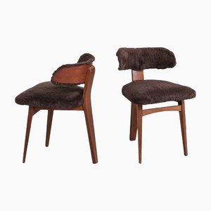 Mid-Century Occasional Tripod Chairs, Set of 2