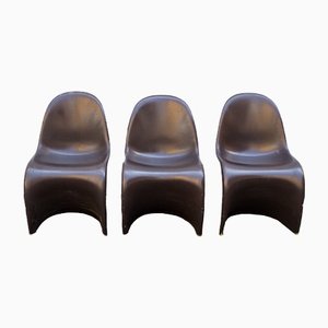 Panton Chairs by Verner Panton for Trussardi Atelier, 1970s, Set of 3