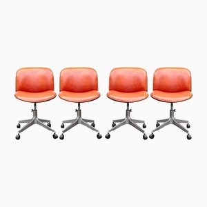 Italian Office Swivel Chairs by Ico Parisi for Mim, 1960s, Set of 4