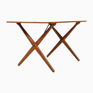 AT-308 Coffee Table in Teak and Oak by Hans J. Wegner for Andreas Tuck, 1950s