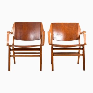 AX-Stühle aus Teak von Orla Mølgaard & Peter Hvidt für Fritz Hansen, 1950er, 2er Set