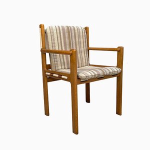 Fauteuil Brutaliste en Laine et Chêne, Scandinavie, 1960s