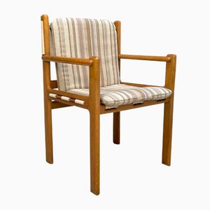 Fauteuil Brutaliste en Laine et Chêne, Scandinavie, 1960s