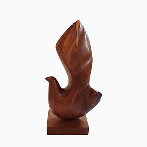 Scultura Mid-Century in teak, Scandinavia