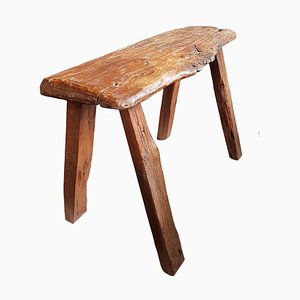 Dutch Primitive Wooden Farm Stool