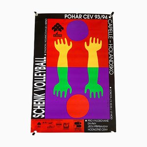 Affiche Volleyball, Tchécoslovaquie, 1993