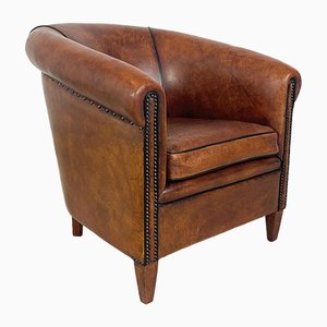 Vintage Sheep Leather Club Chair by Lounge Atelier Leeuwarden