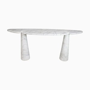 White Carrara Marble Eros Console by Angelo Mangiarotti for Skipper, Italy, 1970s