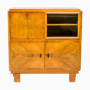 Art Deco Burl Walnut Cabinet