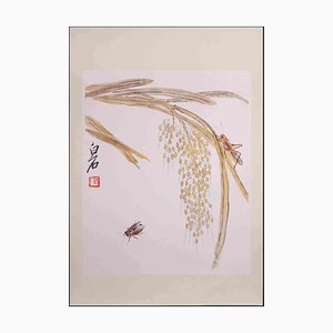 Impresión fotográfica de la oreja de arroz, mediados del siglo XX