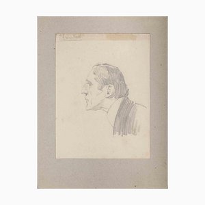 Charles Paul Renouard, Portrait d'un Homme, dibujo original, principios de 1900
