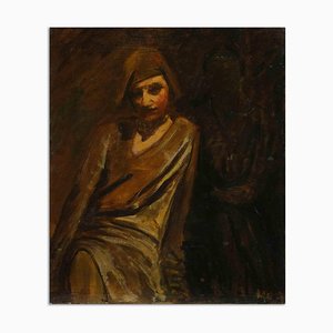Antonio Feltrinelli, Woman, Original Painting, 1930s