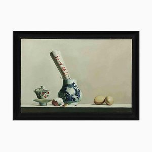 Zhang Wei Guang, Breakfast, Original Oil Painting, 2007