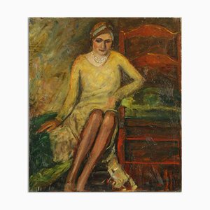 Antonio Feltrinelli, Lady, pintura original, años 30
