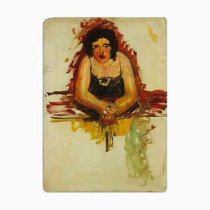 Antonio Feltrinelli, Portrait of a Woman, Original Painting, 1930s