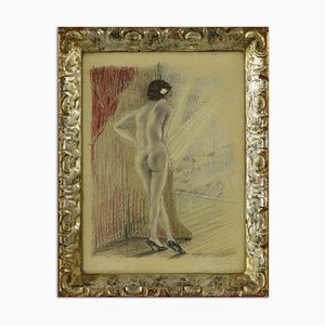 Édouard Chimot, Model in Theatre, Original Lithograph, Early 20th-Century