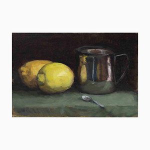 Marco Fariello, Stillleben mit Zitronen, Ölfarbe, 2020