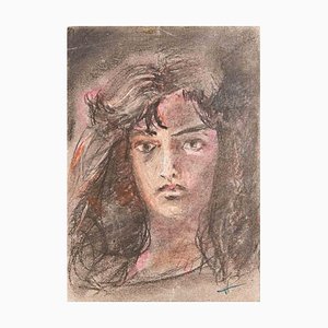 Hermann Paul, retrato, dibujo original, principios del siglo XX