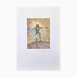 Gaston Touissant, Jesus Christ, Original Drawing, Early 20th-Century
