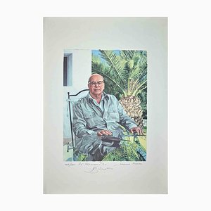 Bettino Craxi, Portrait, Original Screen Print, 1990s