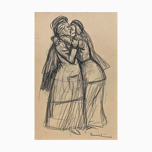 Pierre Georges Jeanniot, La Compassion, Dessin Original, 1890s