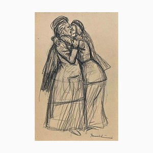 Pierre Georges Jeanniot, The Compassion, Original Zeichnung, 1890er