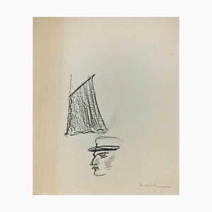 Pierre Georges Jeanniot, The Memory of the Sea, Charcoal Drawing, 1900s