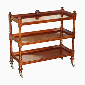 Antique English Mahogany Bookcase Trolly in the style of Gallows, 1840s