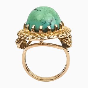 Ring in 18K Yellow Gold with Turquoise