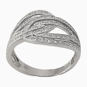 18K White Gold Ring with Diamonds