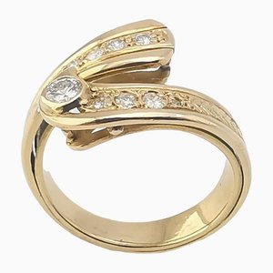 Ring aus 18 Karat Gelbgold und Diamanten