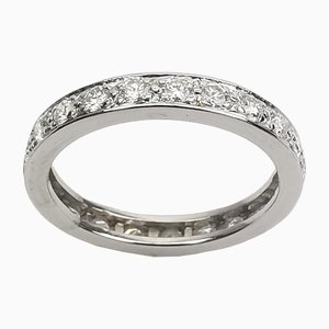 American Wedding Ring in 18K White Gold with Diamonds