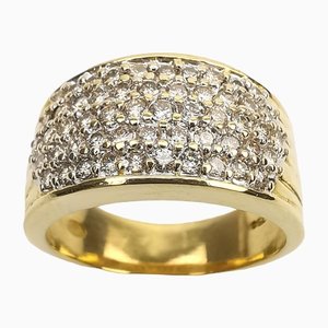 18 Carat Yellow Gold Ring with Diamonds